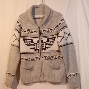 Beautiful Blue notes knitted sweater jacket  size XL